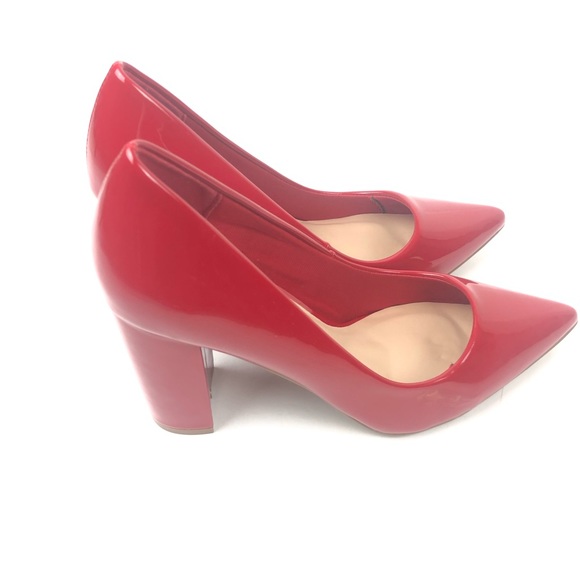 BAMBOO | Red Patent Leather Pump - Picture 7 of 14